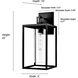 Ellway 1 Light 20 inch Textured Black Outdoor Wall Sconce